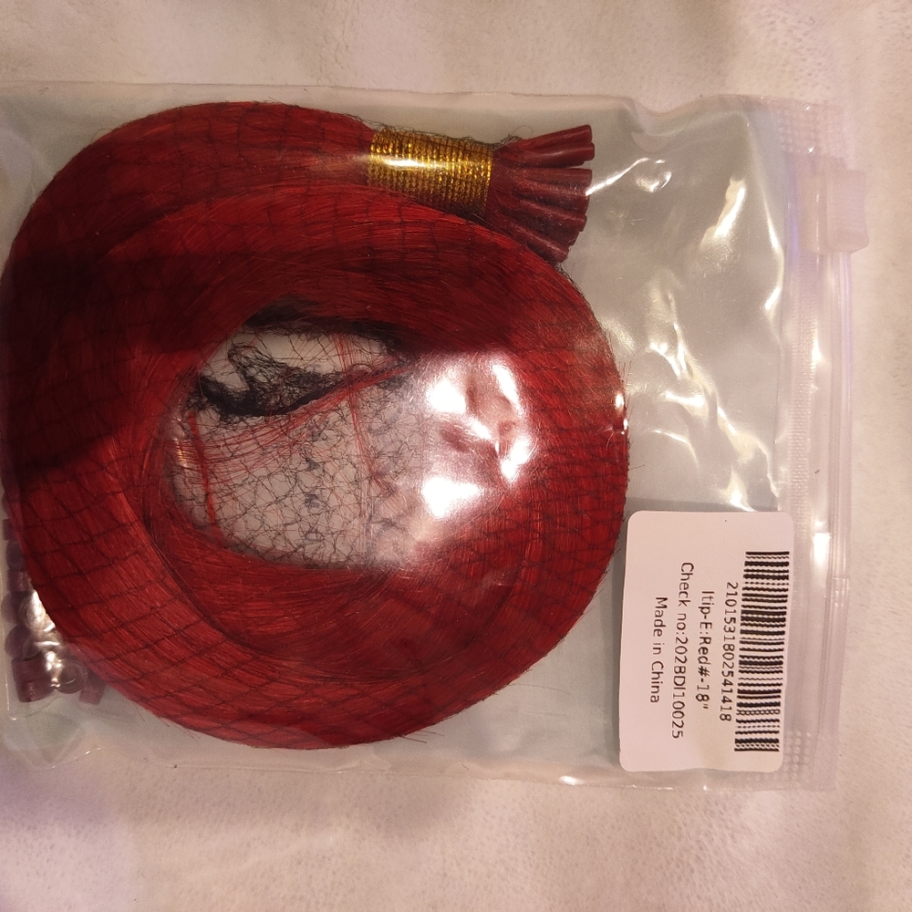 Doores 100% Human Hair Red Itip Keratin Bonded 18" Straight Extensions 25g - Picture 7 of 10